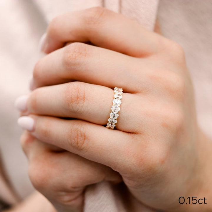 Oval DE - VS1 Lab Grown Diamond Full Eternity Wedding Band - Doozy Diamonds