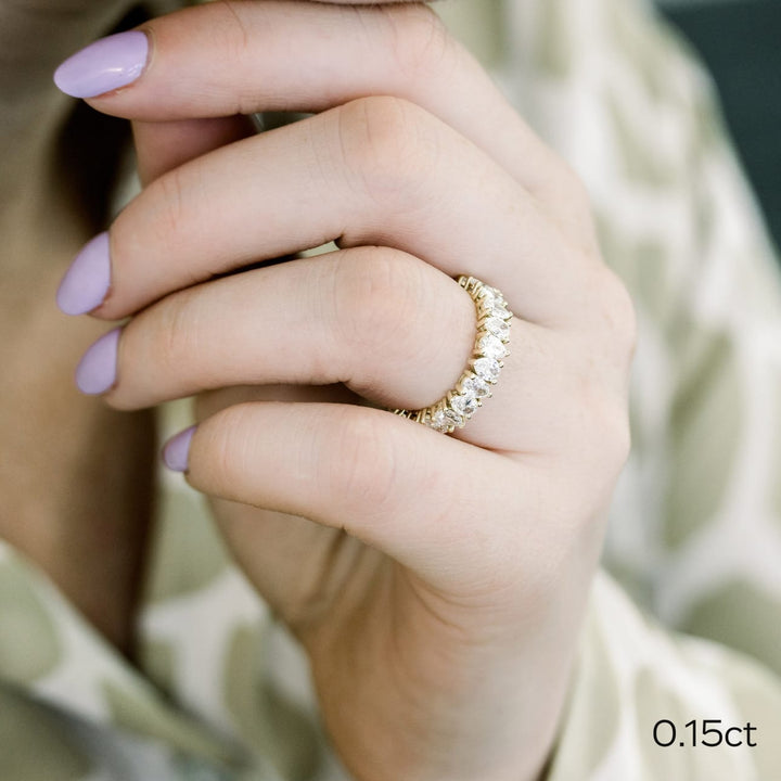 Pear Cut DE - VS1 Lab Grown Diamond Alternative Eternity Wedding Band - Doozy Diamonds
