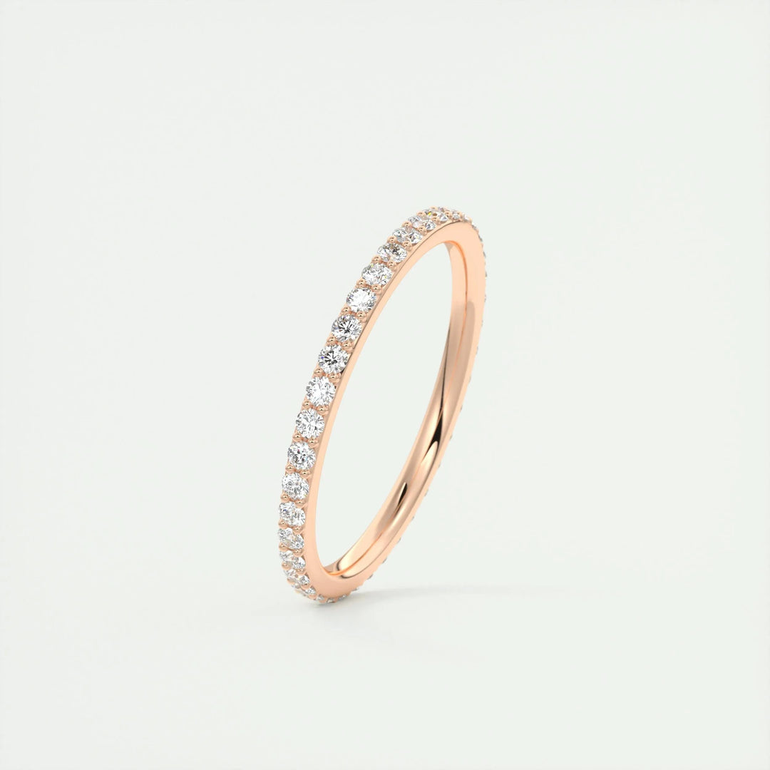 IGI certified round brilliant diamond wedding band