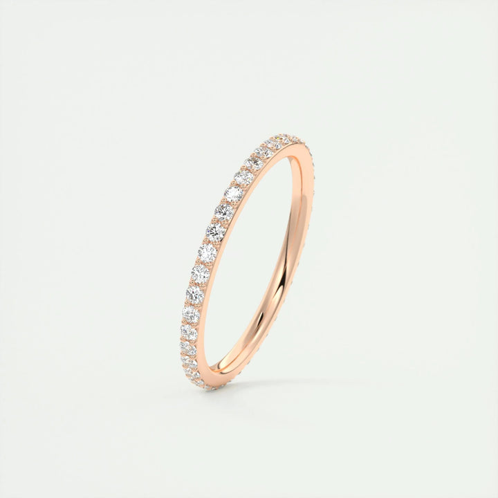 IGI certified round brilliant diamond wedding band