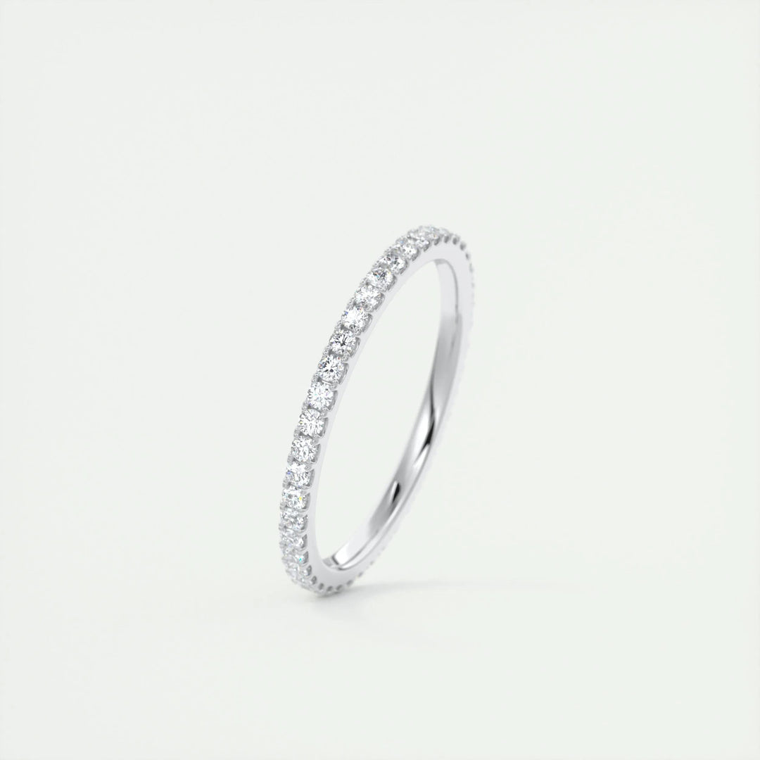 Ethically sourced round brilliant diamond eternity band