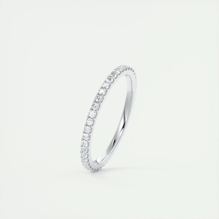 Ethically sourced round brilliant diamond eternity band