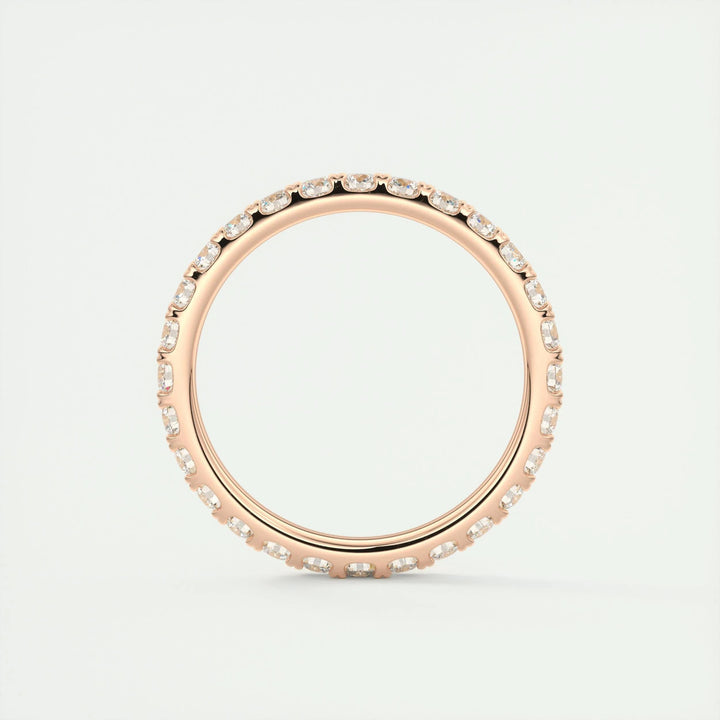 Handcrafted Round Brilliant diamond wedding band
