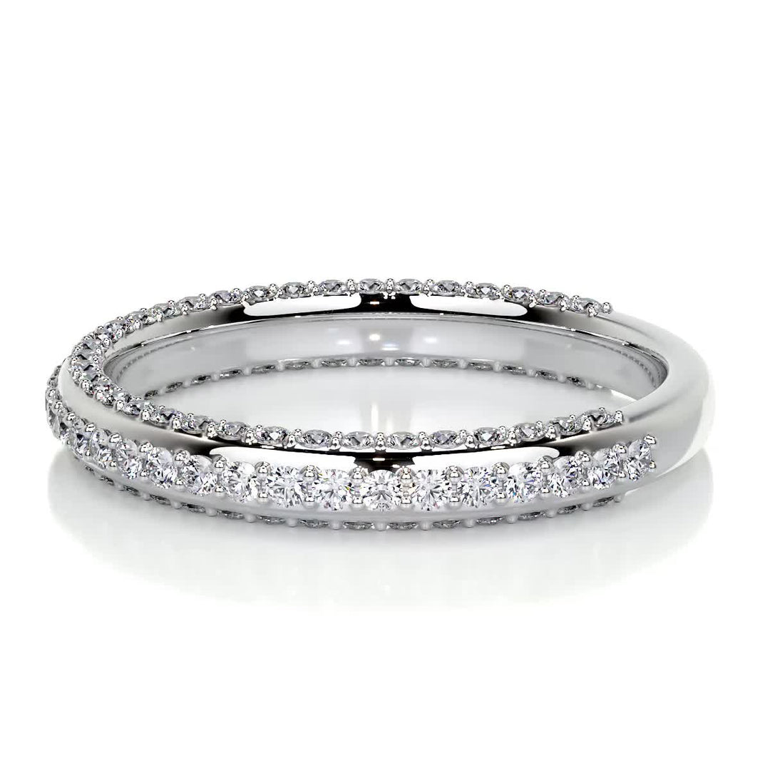Round Brilliant round brilliant diamond wedding band front view