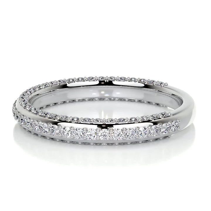 Round Brilliant round brilliant diamond wedding band front view