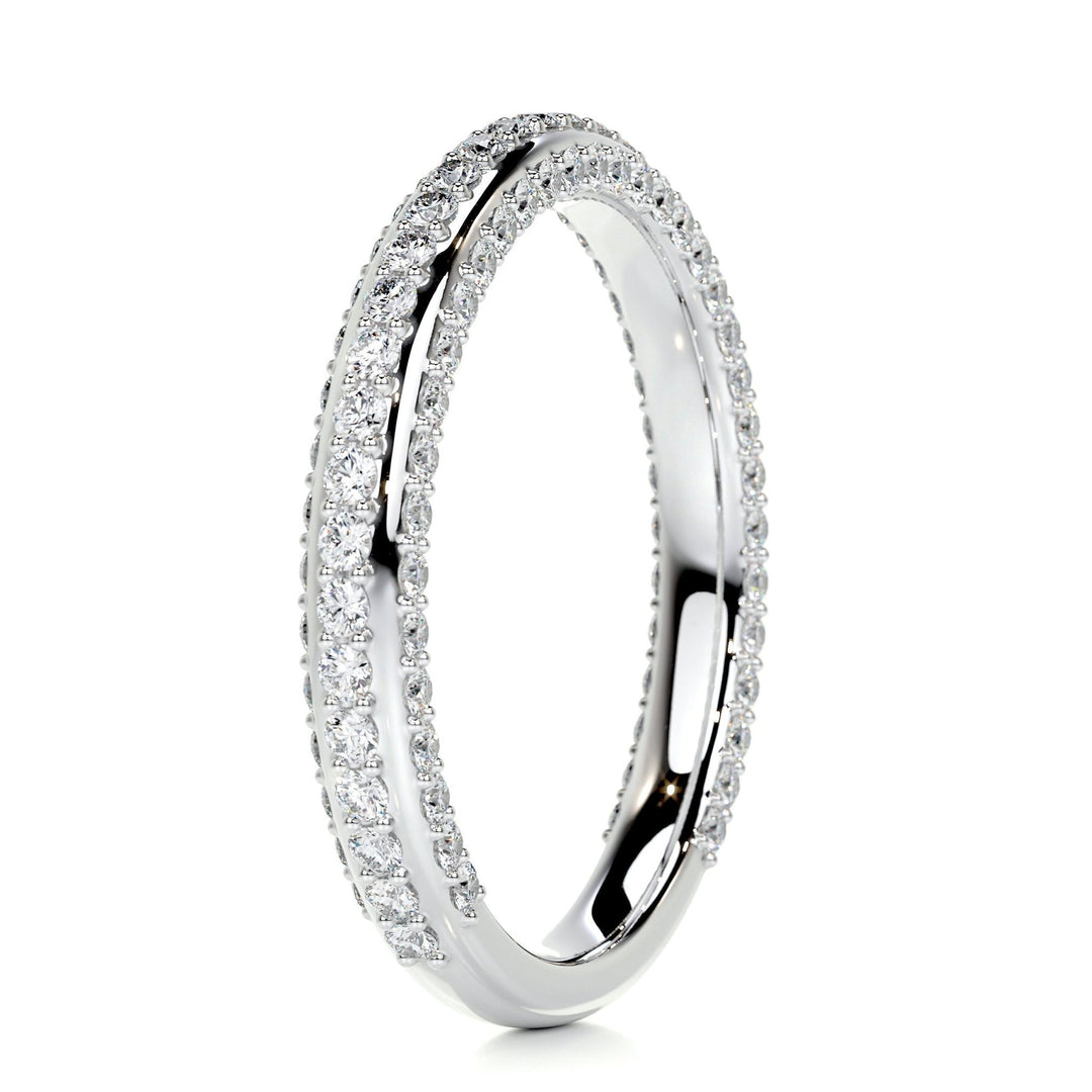 Affordable round brilliant lab grown diamond band