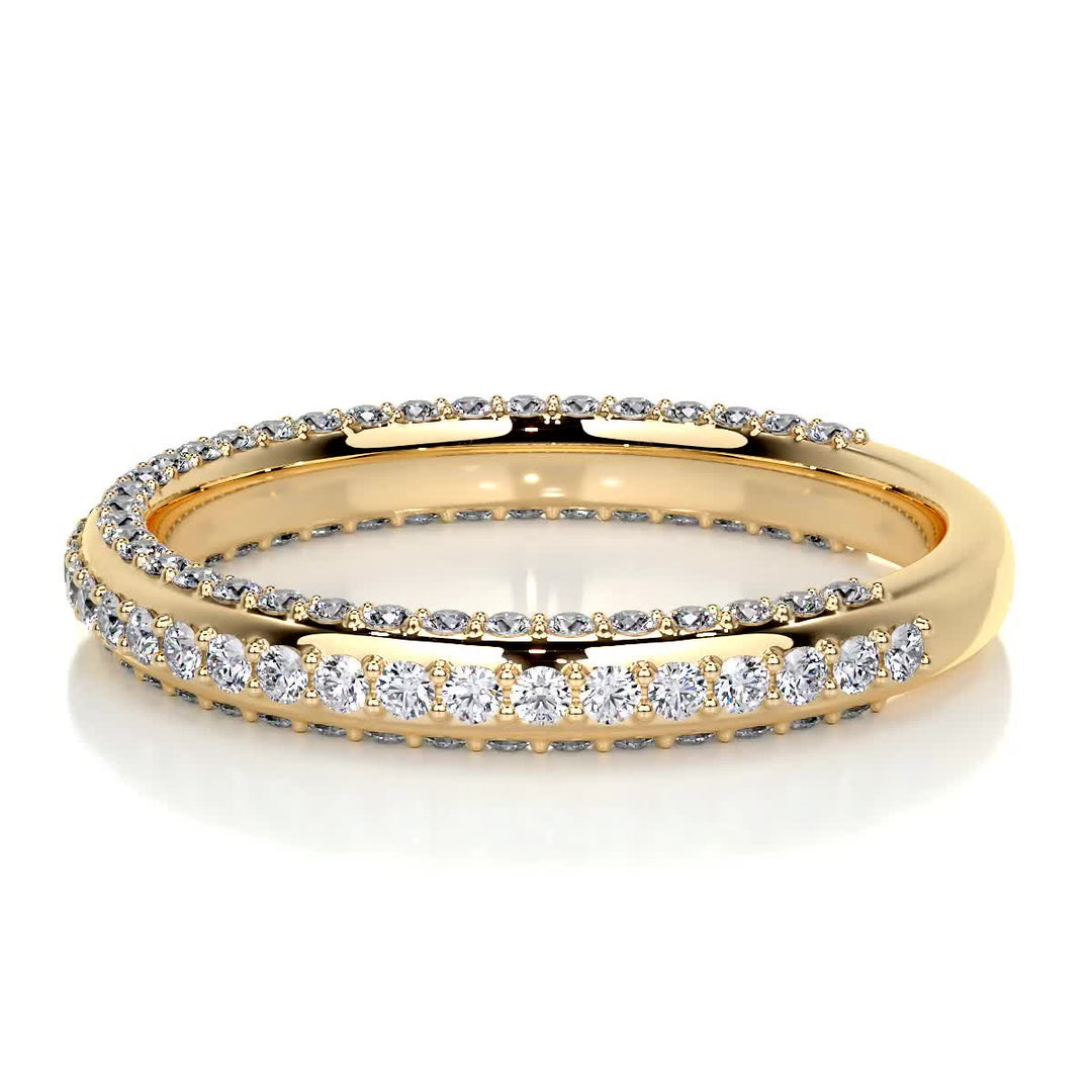 Sustainable round brilliant diamond wedding ring