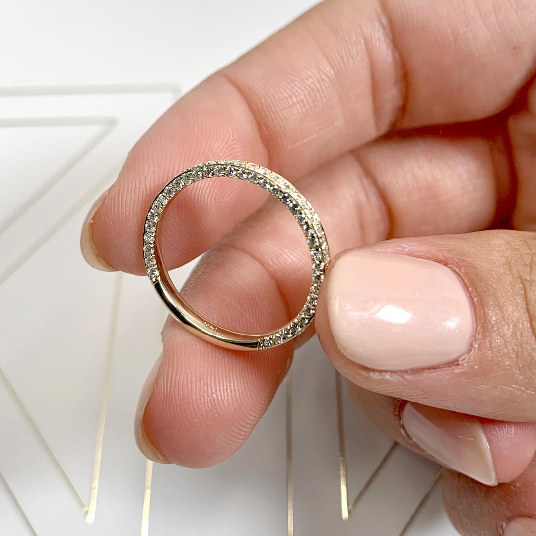 Ethically sourced round brilliant diamond eternity band