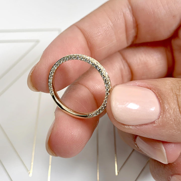 Ethically sourced round brilliant diamond eternity band
