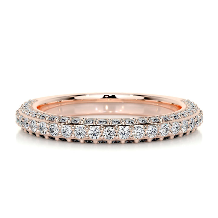 IGI certified round brilliant diamond wedding band