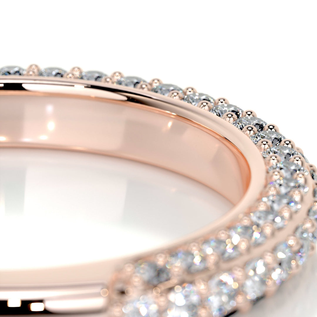 Affordable round brilliant lab grown diamond band