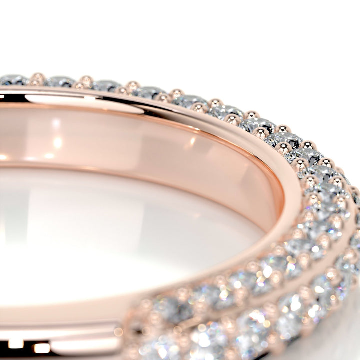 Affordable round brilliant lab grown diamond band