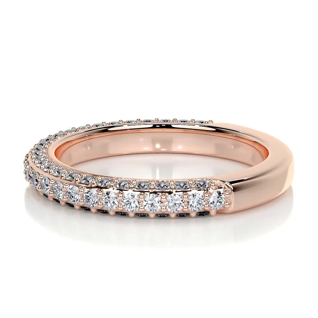 Round Brilliant stackable diamond ring for women