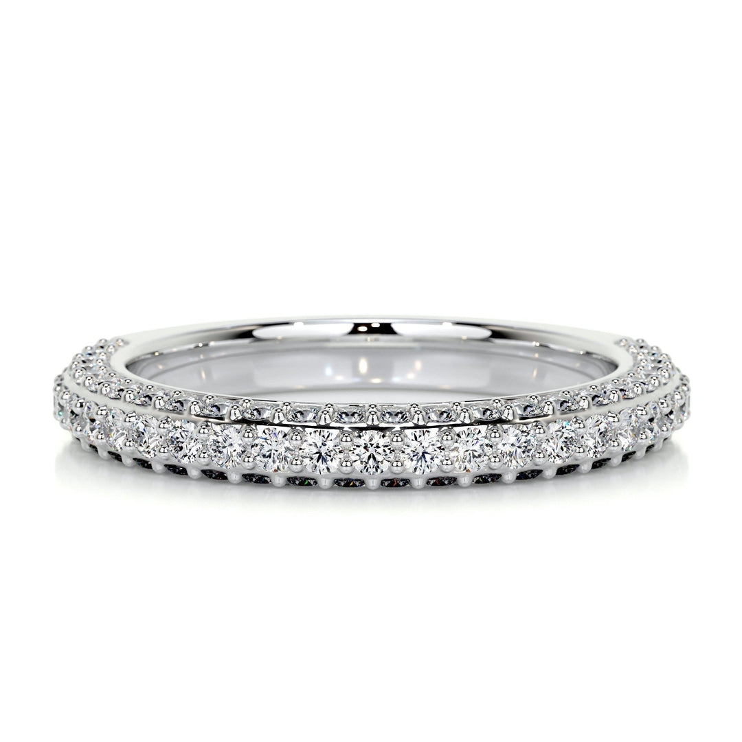 Round Brilliant round brilliant diamond wedding band front view