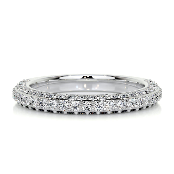 Round Brilliant round brilliant diamond wedding band front view