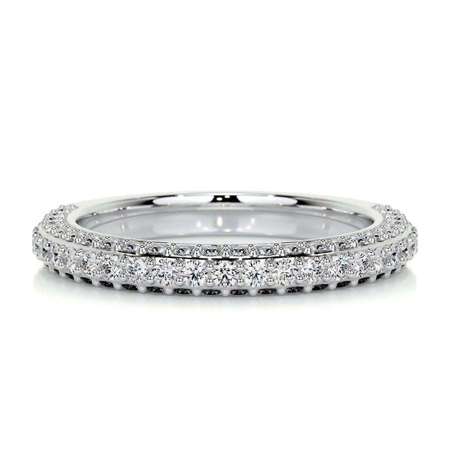 Round Brilliant round brilliant diamond wedding band front view