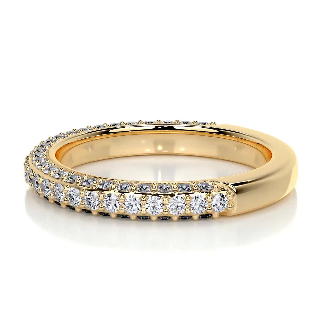 Sustainable round brilliant diamond wedding ring