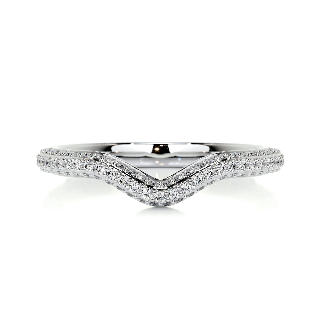 Round Brilliant round brilliant diamond wedding band front view