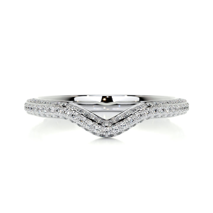 Round Brilliant round brilliant diamond wedding band front view