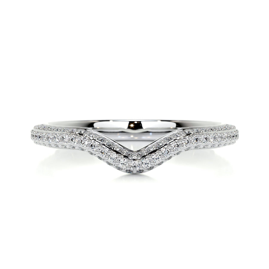 Round Brilliant round brilliant diamond wedding band front view