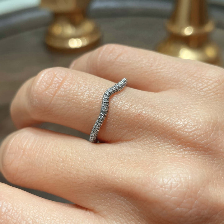 Ethically sourced round brilliant diamond eternity band