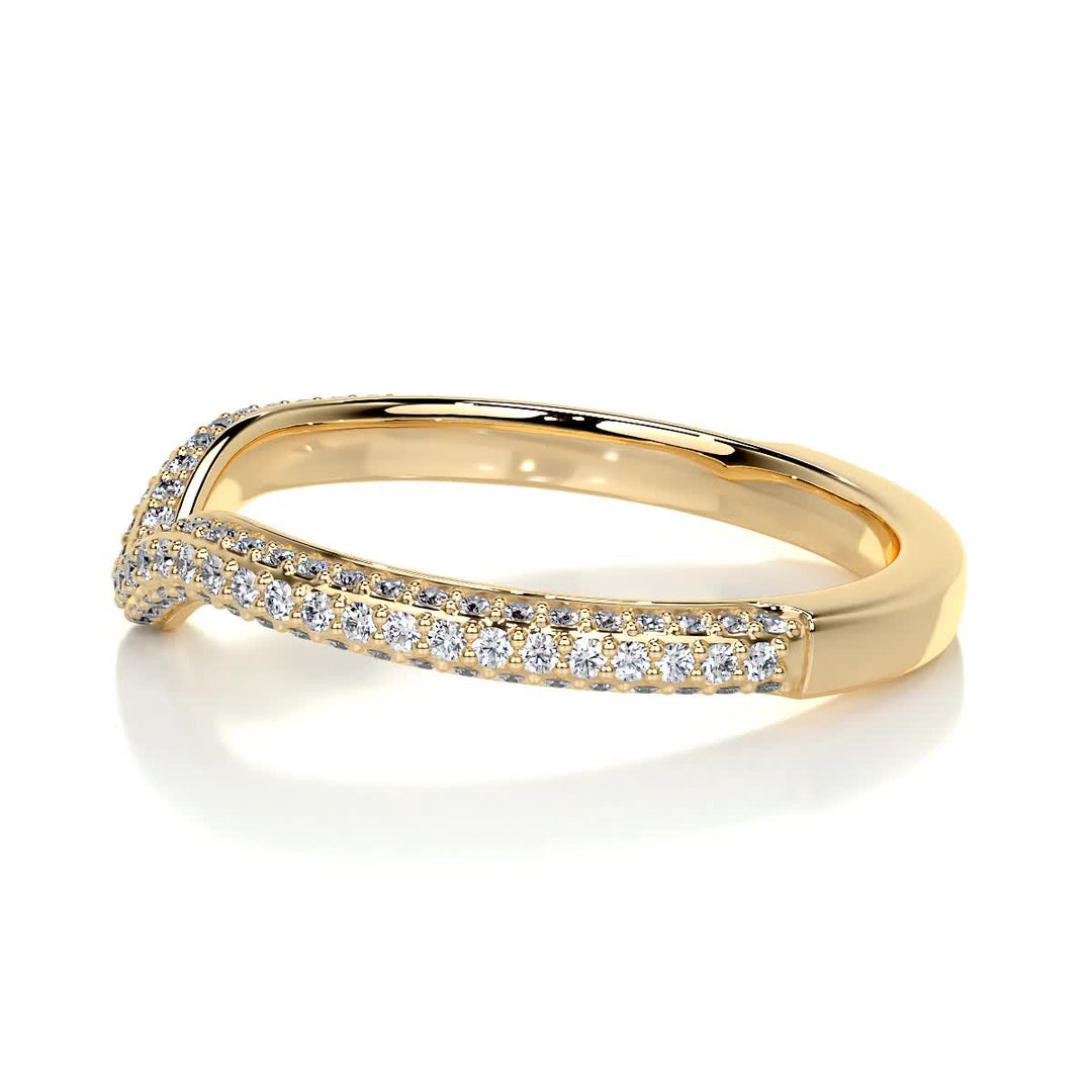 Affordable round brilliant lab grown diamond band