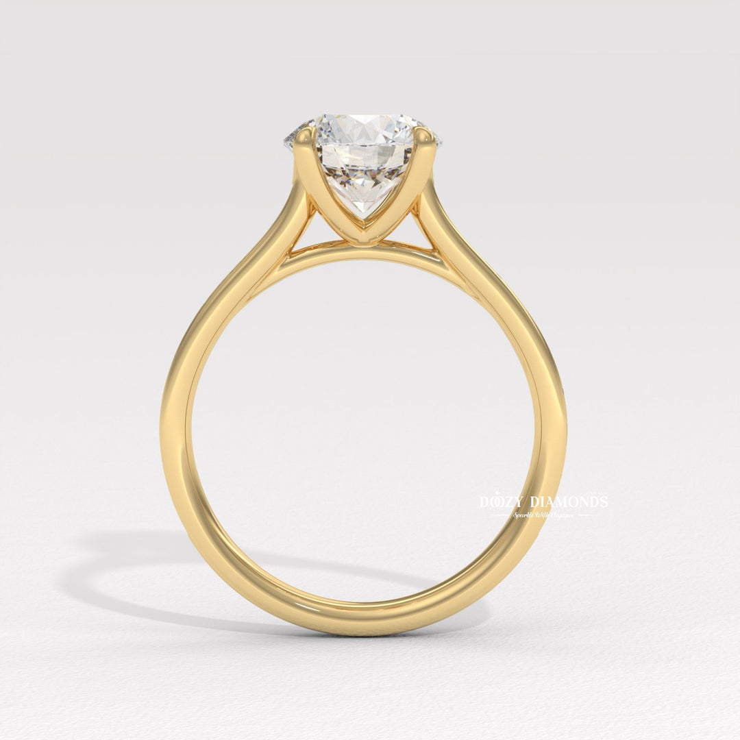 Classic round pave engagement ring crafted for everyday wear