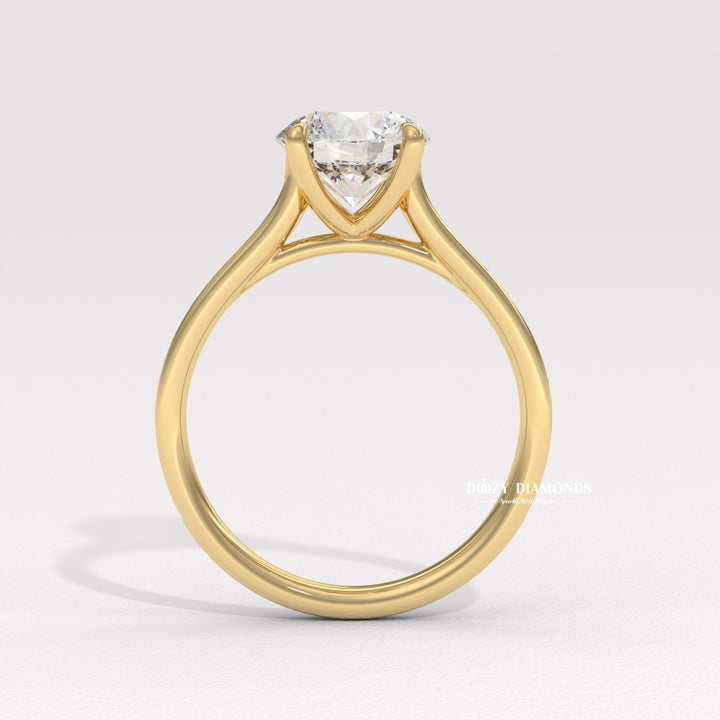 Classic round pave engagement ring crafted for everyday wear