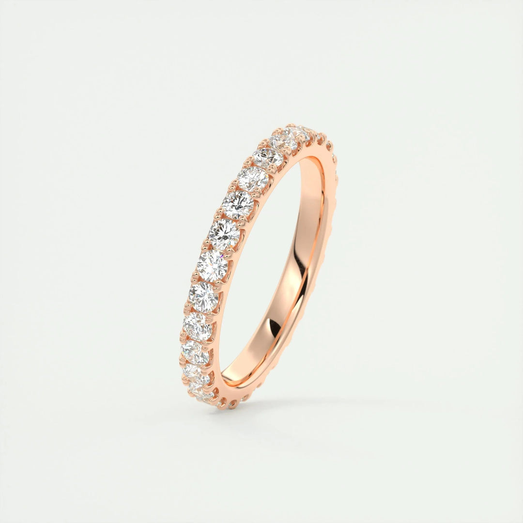 IGI certified round brilliant diamond wedding band