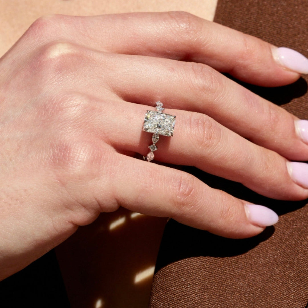 Shop the radiant cut solitaire engagement ring collection online