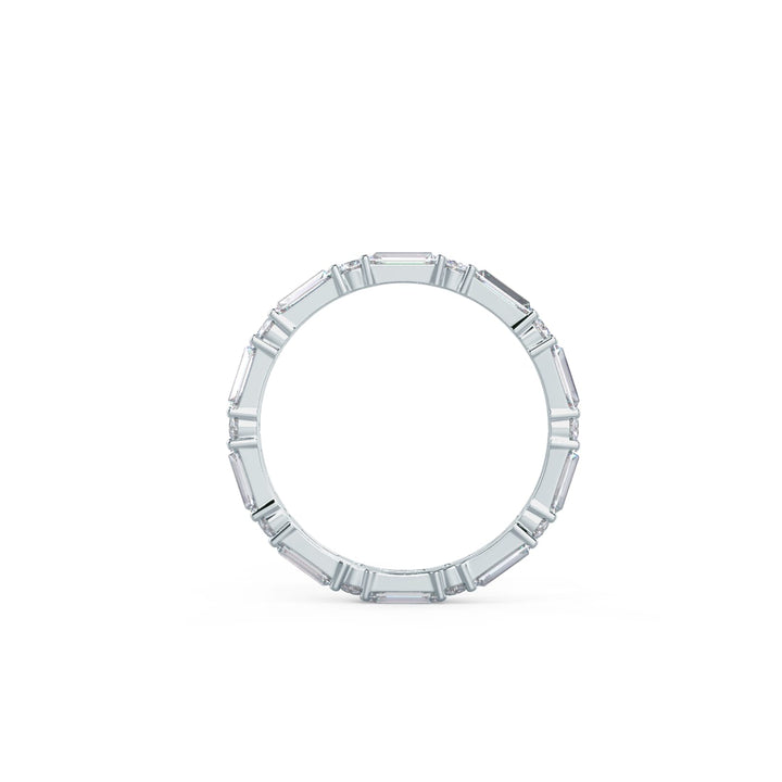 Baguette & Round Cut DE - VS1 Lab Grown Diamond Full Eternity Wedding Band - Doozy Diamonds