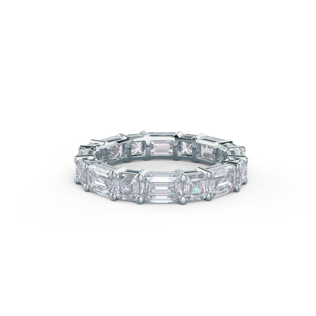 Emerald & Asscher Cut DE - VS1 Lab Grown Diamond Full Eternity Wedding Band - Doozy Diamonds