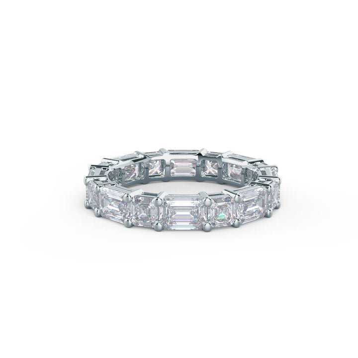 Emerald & Asscher Cut DE - VS1 Lab Grown Diamond Full Eternity Wedding Band - Doozy Diamonds