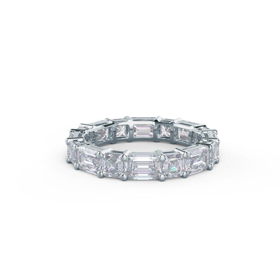 Emerald & Asscher Cut DE - VS1 Lab Grown Diamond Full Eternity Wedding Band - Doozy Diamonds