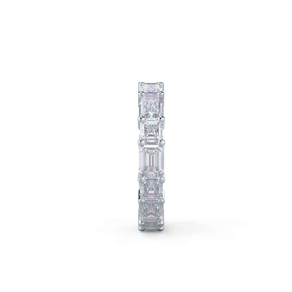Emerald & Asscher Cut DE - VS1 Lab Grown Diamond Full Eternity Wedding Band - Doozy Diamonds