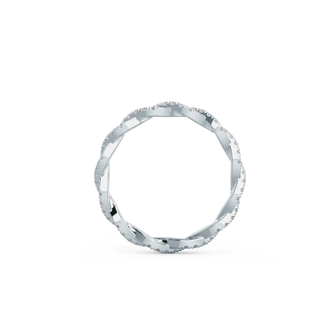 Round Cut Lab Grown Diamond Infinity Twisted Wedding Band - Doozy Diamonds