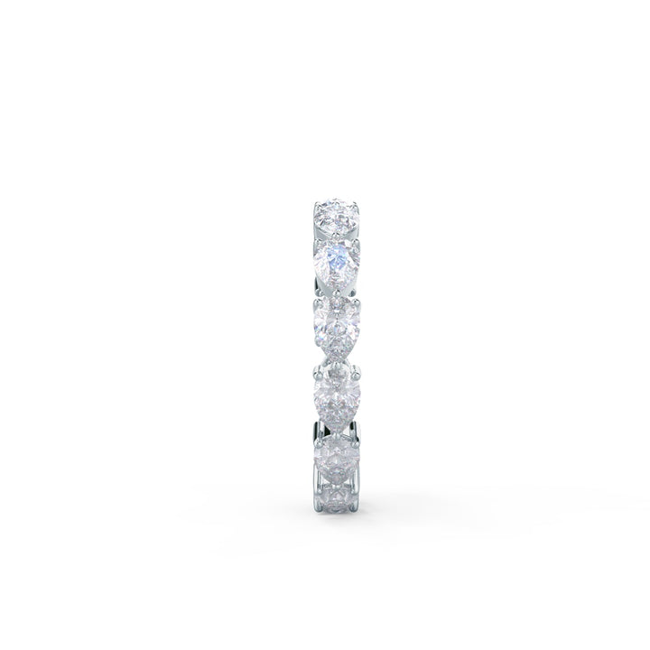 Pear Cut East - West DE - VS1 Lab Grown Diamond Full Eternity Wedding Band - Doozy Diamonds