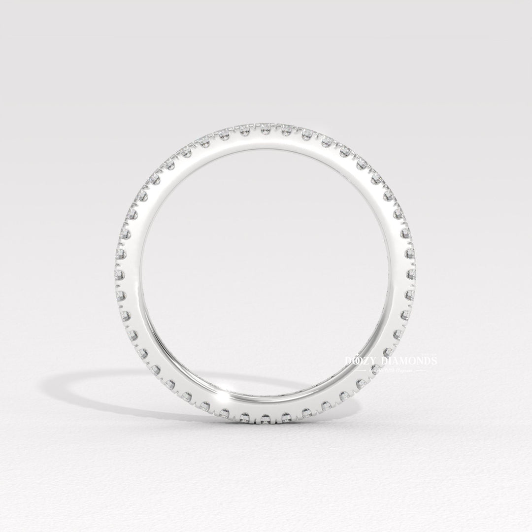 1.90MM Eternity diamond wedding band in rose gold