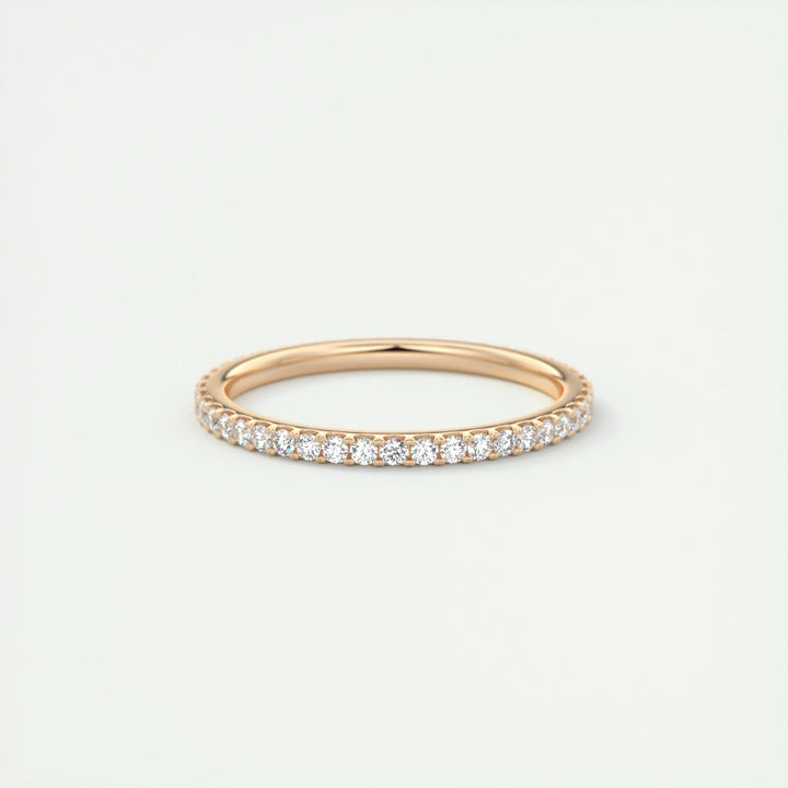 IGI certified round brilliant diamond wedding band