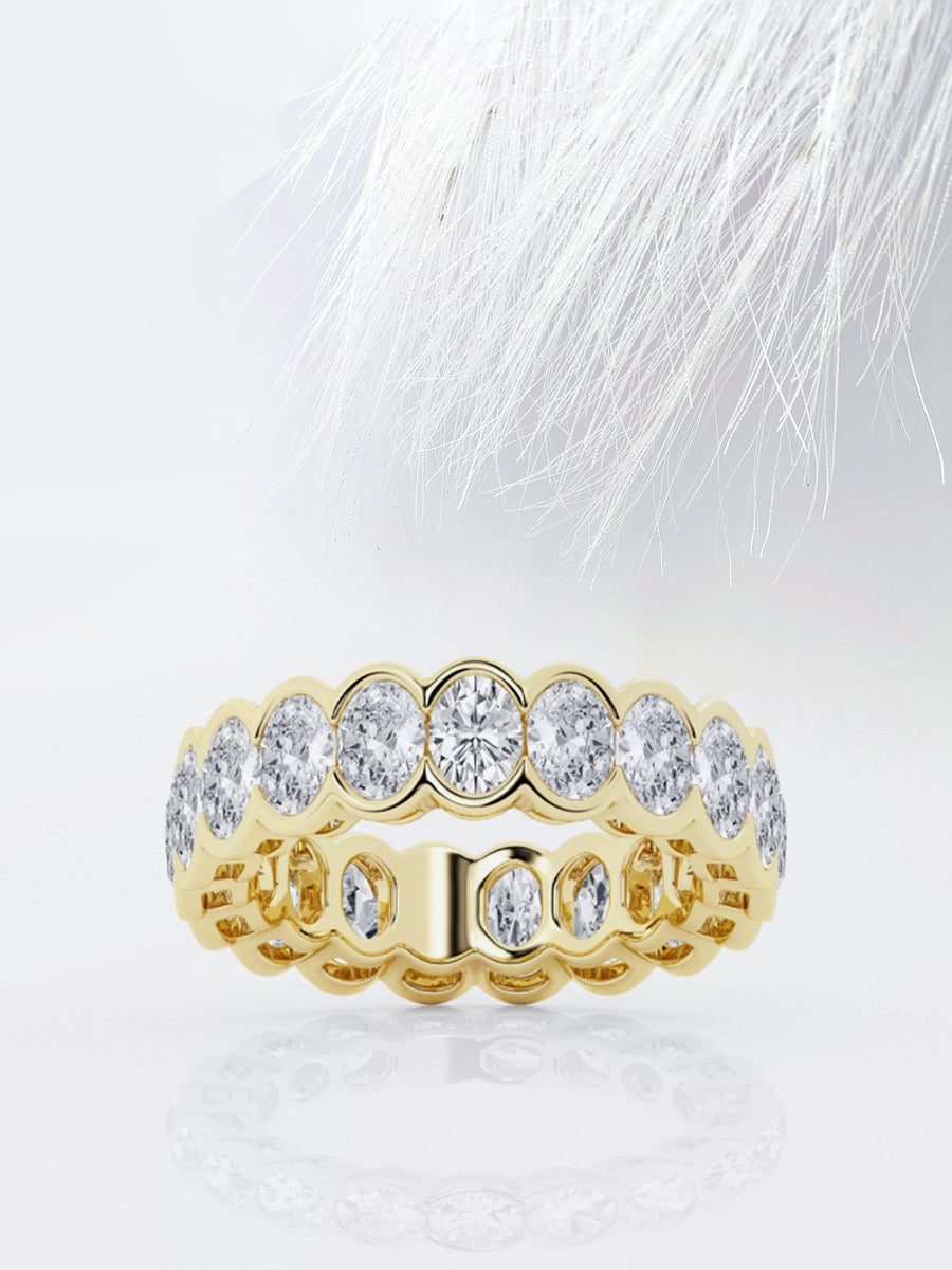 Oval FG - VS2 Lab Grown Diamond Bezel Set Eternity Band - Doozy Diamonds