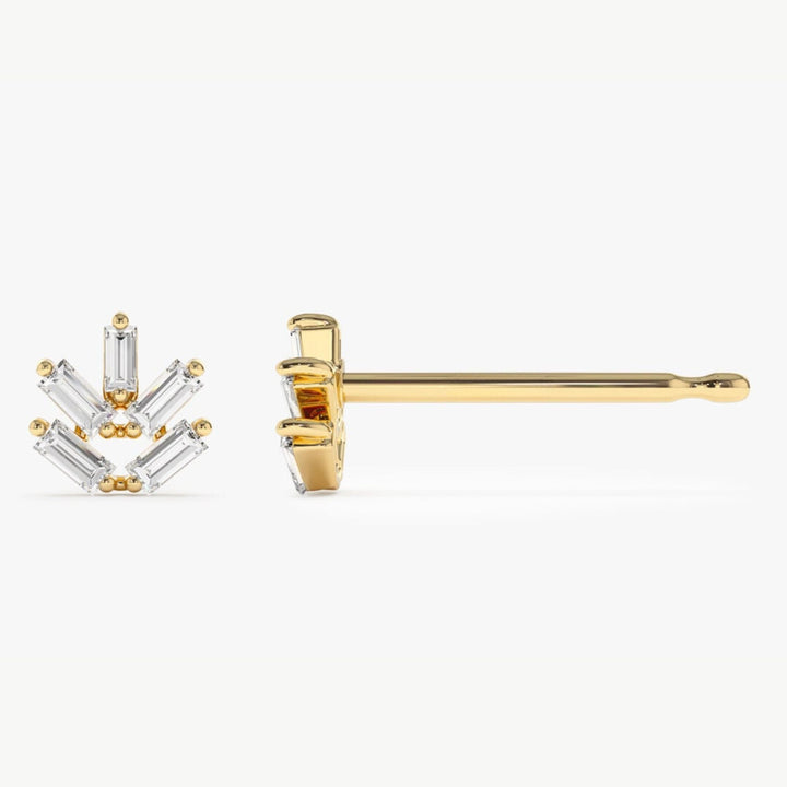 Baguette Cut Diamond Stud Earrings for Christmas Gift - Doozy Diamonds
