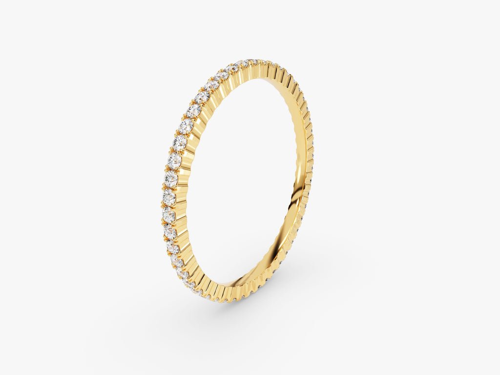 Ethically sourced round diamond eternity band