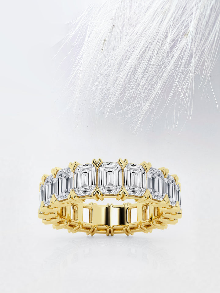 Emerald FG - VS2 Lab Grown Diamond Eternity Wedding Band - Doozy Diamonds