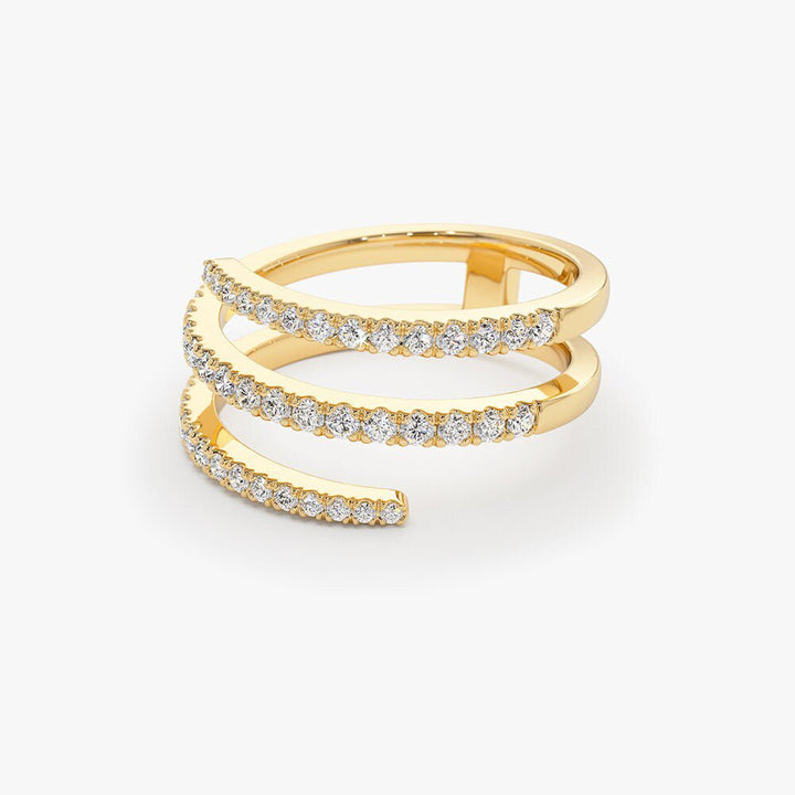 Round Cut spiral Diamond Wedding Band for Mother - Doozy Diamonds