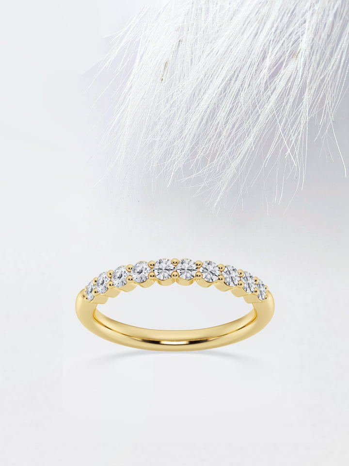 Round FG - VS2 Lab Grown Diamond Prong Set Wedding Band - Doozy Diamonds