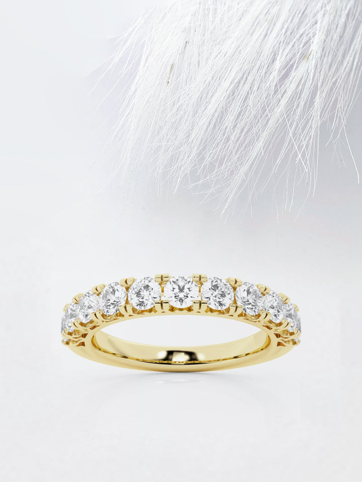 Round FG - VS2 Lab Grown Diamond Half Eternity Wedding Band - Doozy Diamonds