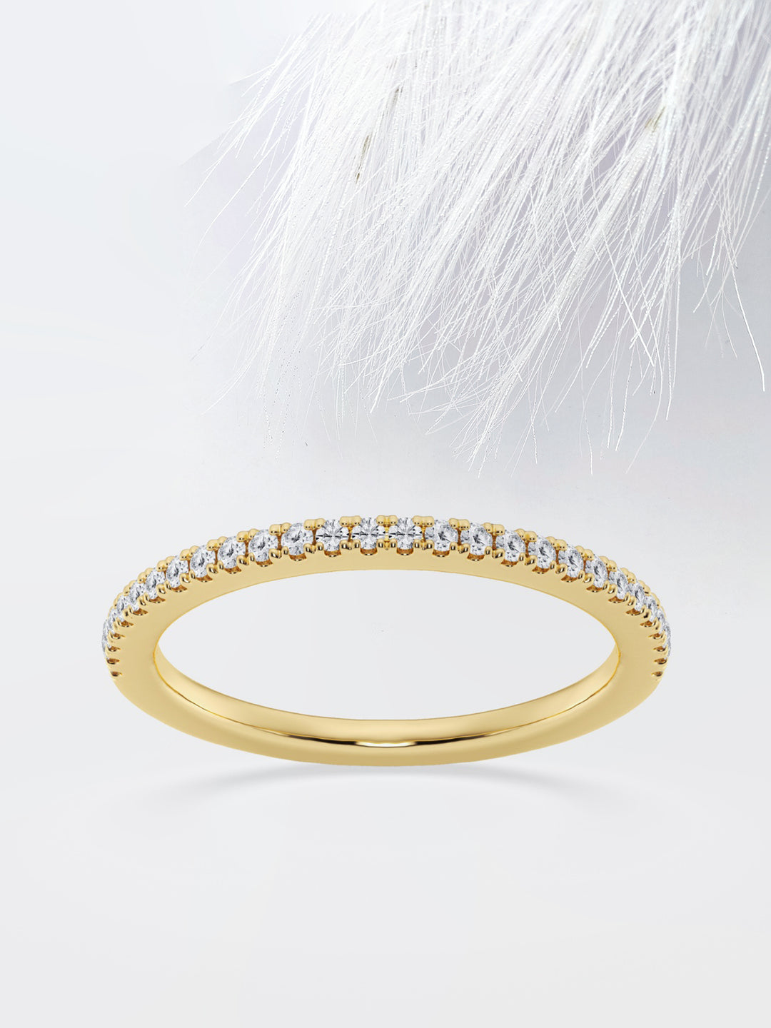 Round FG - VS2 Lab Grown Diamond French Prong Half Eternity Band - Doozy Diamonds
