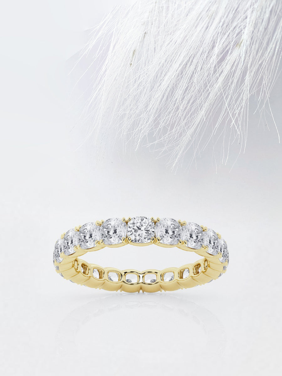 Cushion FG - VS2 Lab Grown Diamond Full Eternity Wedding Band - Doozy Diamonds