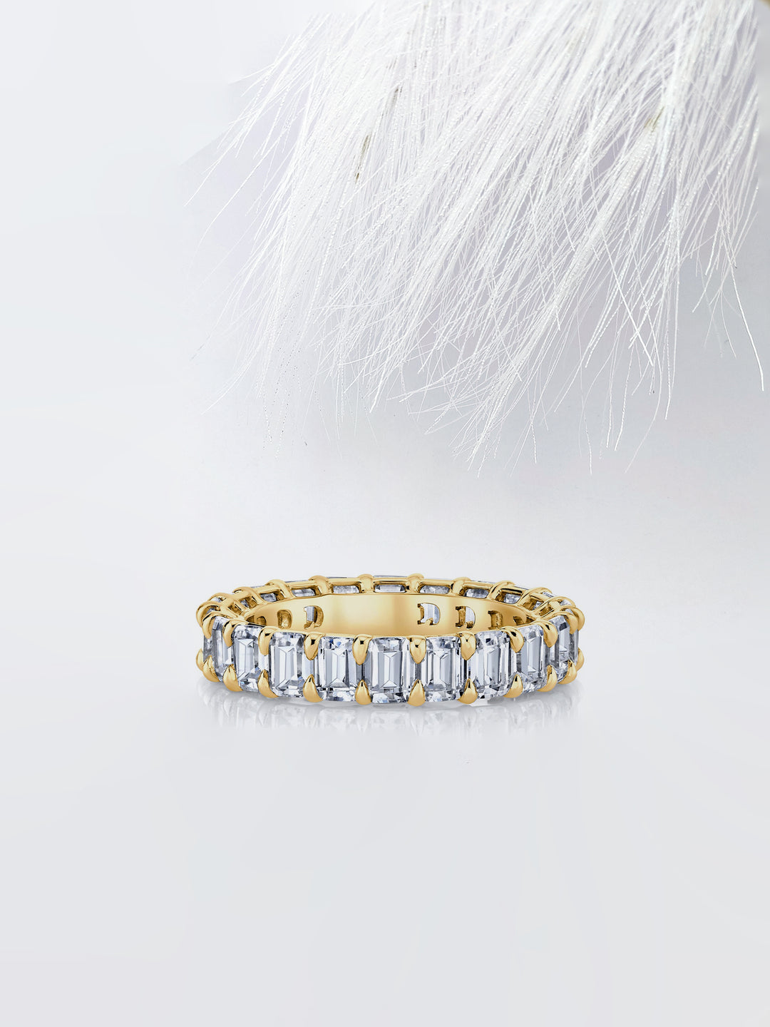Emerald FG - VS1 Lab Grown Diamond Full Eternity Wedding Band - Doozy Diamonds