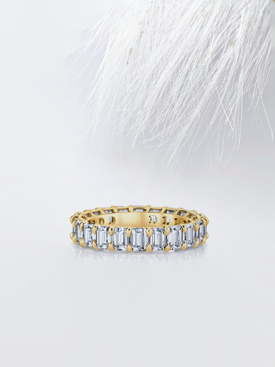 Emerald FG - VS1 Lab Grown Diamond Full Eternity Wedding Band - Doozy Diamonds